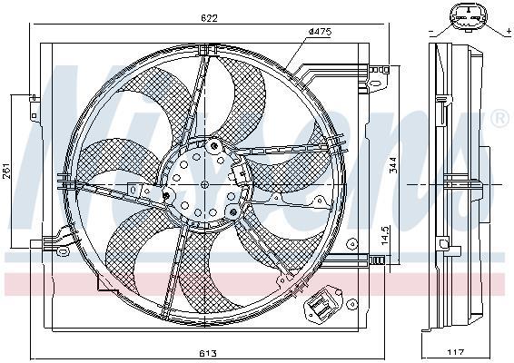 Ventilateur de refroidissement du moteur (Motoventilateur) NISSENS ref. 85946