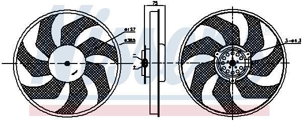 Ventilateur de refroidissement du moteur (Motoventilateur) NISSENS ref. 85956
