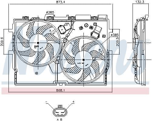Ventilateur de refroidissement du moteur (Motoventilateur) NISSENS ref. 85958