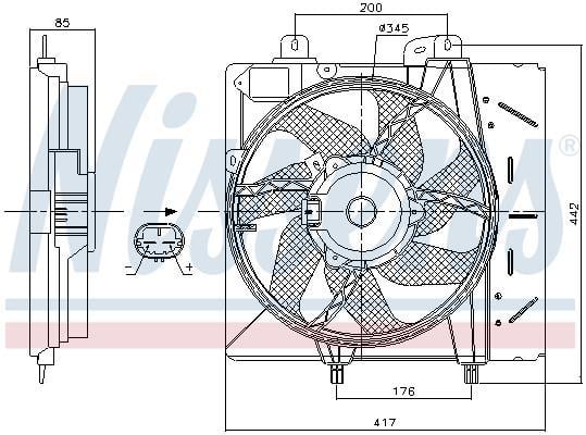 Ventilateur de refroidissement du moteur (Motoventilateur) NISSENS ref. 85991