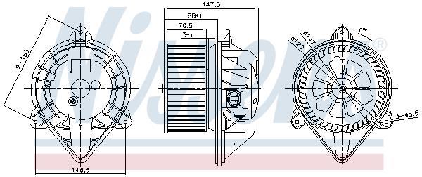 Ventilador habitáculo NISSENS ref. 87024