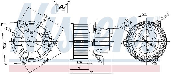 Pulseur d'air habitacle (Ventilateur habitacle) NISSENS 87027