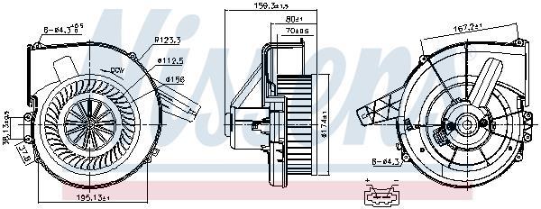 Ventilador de habitáculo NISSENS ref. 87028
