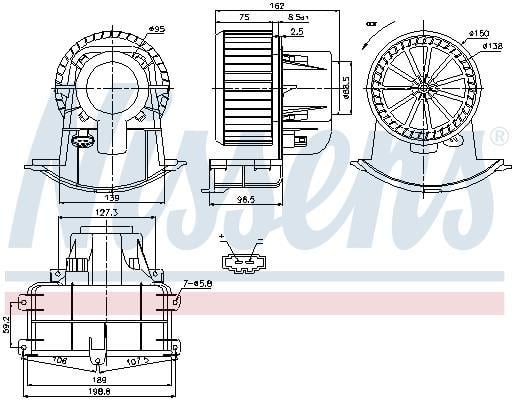 Ventilador habitáculo NISSENS ref. 87033