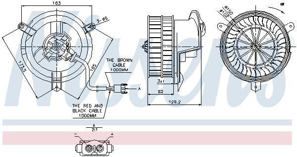 Pulseur d'air habitacle (Ventilateur habitacle) NISSENS 87035