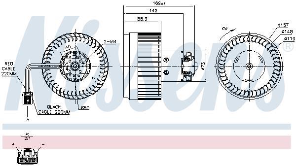 Ventilador de habitáculo NISSENS ref. 87036