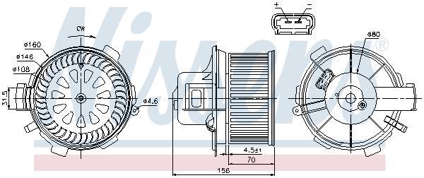 Ventilador de habitáculo NISSENS ref. 87045