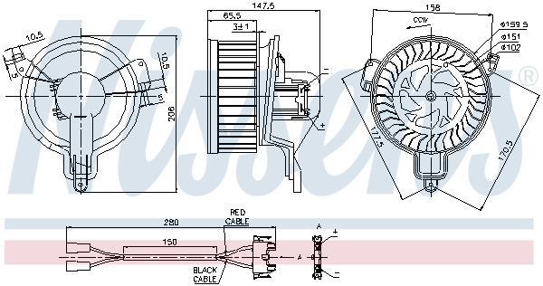 Ventilador de habitáculo NISSENS ref. 87048