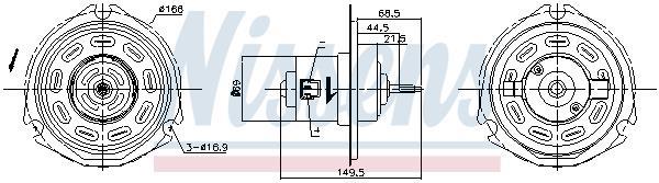 Ventilador de habitáculo NISSENS ref. 87058