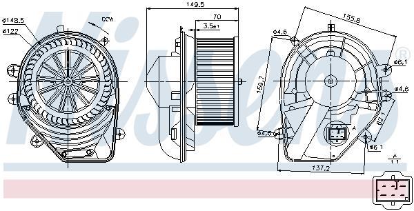 Ventilador habitáculo NISSENS ref. 87060