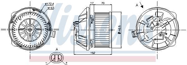 Ventilador habitáculo NISSENS ref. 87065