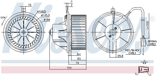 Pulseur d'air habitacle (Ventilateur habitacle) NISSENS ref. 87068