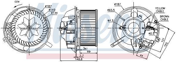 Pulseur d'air habitacle (Ventilateur habitacle) NISSENS 87072