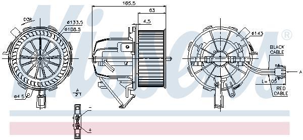 Ventilador de habitáculo NISSENS ref. 87075