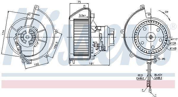 Pulseur d'air habitacle (Ventilateur habitacle) NISSENS 87082