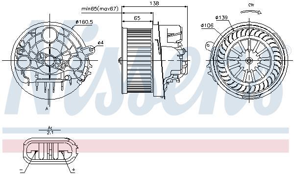 Ventilador de habitáculo NISSENS ref. 87091