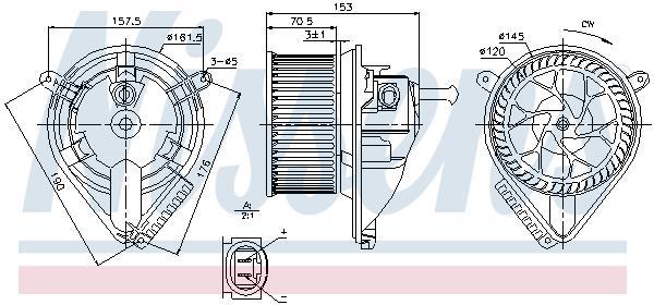 Ventilador de habitáculo NISSENS ref. 87095