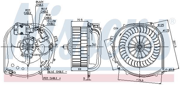 Pulseur d'air habitacle (Ventilateur habitacle) NISSENS 87100