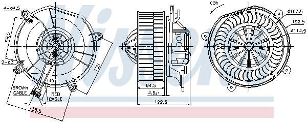 Pulseur d'air habitacle (Ventilateur habitacle) NISSENS 87103