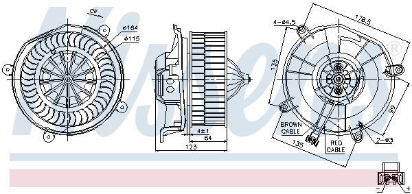 Ventilador de habitáculo NISSENS ref. 87104