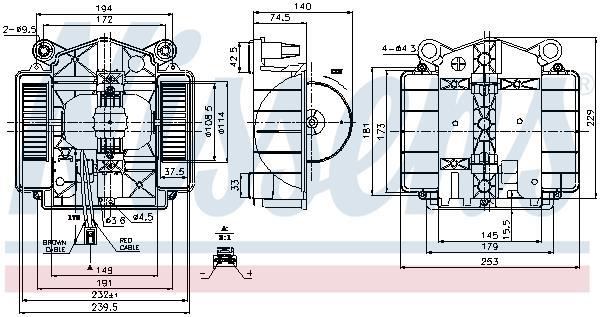 Pulseur d'air habitacle (Ventilateur habitacle) NISSENS 87110