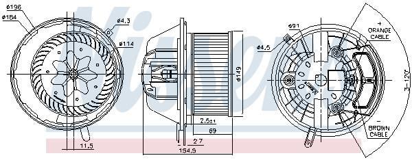 Pulseur d'air habitacle (Ventilateur habitacle) NISSENS 87112