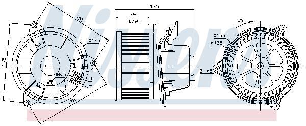Pulseur d'air habitacle (Ventilateur habitacle) NISSENS 87122