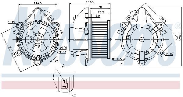 Pulseur d'air habitacle (Ventilateur habitacle) NISSENS 87124