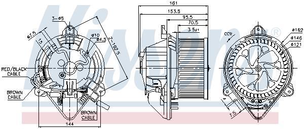 Pulseur d'air habitacle (Ventilateur habitacle) NISSENS 87130