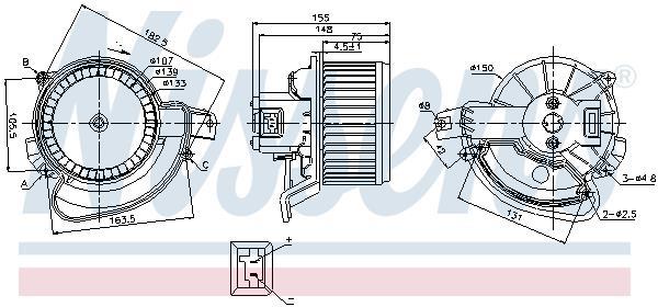 Ventilador habitáculo NISSENS 87136