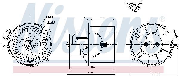 Ventilador de habitáculo NISSENS ref. 87138
