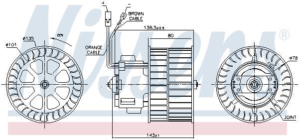 Ventilador habitáculo NISSENS ref. 87143