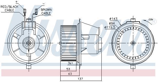 Ventilador de habitáculo NISSENS 87148