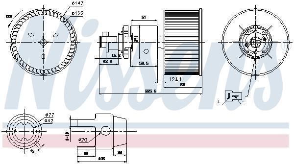 Pulseur d'air habitacle (Ventilateur habitacle) NISSENS 87149