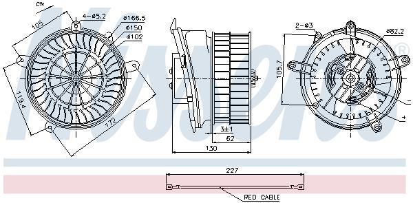 Pulseur d'air habitacle (Ventilateur habitacle) NISSENS 87152