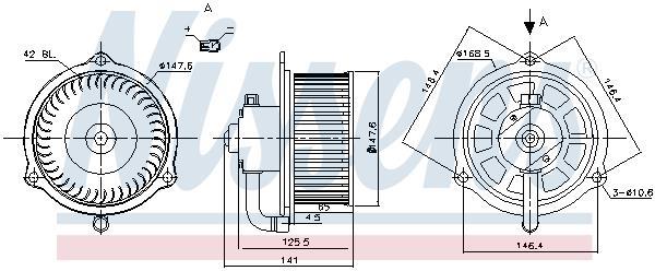 Pulseur d'air habitacle (Ventilateur habitacle) NISSENS 87158