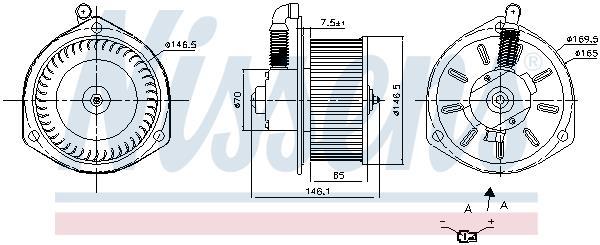 Ventilador habitáculo NISSENS ref. 87163