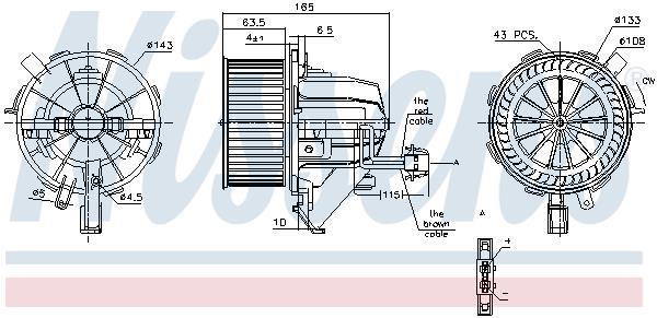 Ventilador habitáculo NISSENS ref. 87166