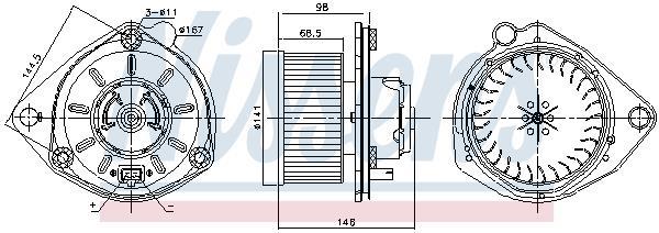 Ventilador habitáculo NISSENS ref. 87168