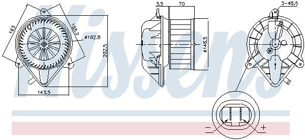 Pulseur d'air habitacle (Ventilateur habitacle) NISSENS 87171