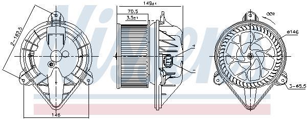 Pulseur d'air habitacle (Ventilateur habitacle) NISSENS 87174