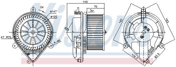 Ventilador habitáculo NISSENS 87175