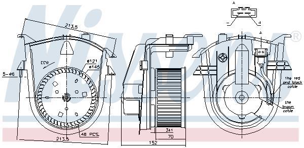 Pulseur d'air habitacle (Ventilateur habitacle) NISSENS ref. 87176