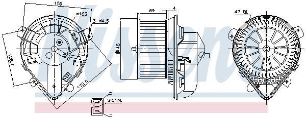 Pulseur d'air habitacle (Ventilateur habitacle) NISSENS 87178