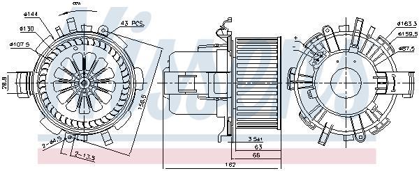 Ventilador de habitáculo NISSENS 87180