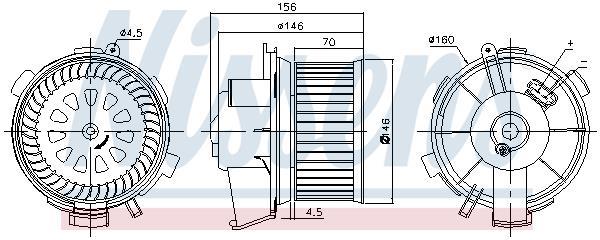 Pulseur d'air habitacle (Ventilateur habitacle) NISSENS 87181