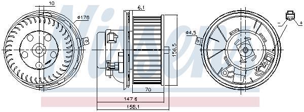 Pulseur d'air habitacle (Ventilateur habitacle) NISSENS 87187
