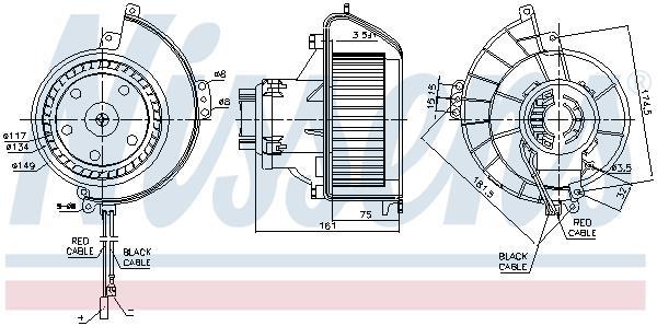 Ventilador de habitáculo NISSENS ref. 87188