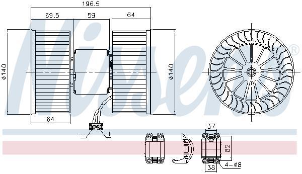 Pulseur d'air habitacle (Ventilateur habitacle) NISSENS ref. 87196