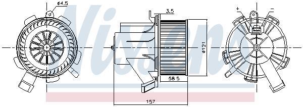 Ventilador de habitáculo NISSENS 87208